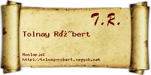 Tolnay Róbert névjegykártya